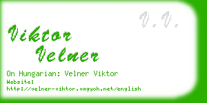 viktor velner business card